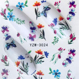 1 Sheet Fashion Rose Flower Nail Art Water Transfer Stickers Decals Tip Decoration DIY for Nails Accessories
