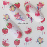 1 Sheet Fashion Rose Flower Nail Art Water Transfer Stickers Decals Tip Decoration DIY for Nails Accessories