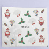 1 Sheet Nail Art Nail Sticker New Year Slider Tattoo Christmas Water Decal Santa Claus Snowman Full Wraps Designs DIY Decals