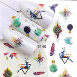 1 Sheet Nail Stickers Water Transfer Sticker Cartoon Flamingo Cute Animal Designs Nail Art Slider Manicure Decoration