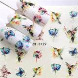 1 Sheet Nail Stickers Water Transfer Sticker Cartoon Flamingo Cute Animal Designs Nail Art Slider Manicure Decoration