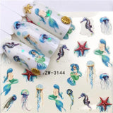 1 Sheet Nail Stickers Water Transfer Sticker Cartoon Flamingo Cute Animal Designs Nail Art Slider Manicure Decoration