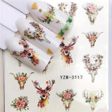 1 Sheet Nail Stickers Water Transfer Sticker Cartoon Flamingo Cute Animal Designs Nail Art Slider Manicure Decoration