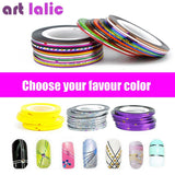 1 Sheet Striping Tape Line Nail Art Sticker Decals Decoration DIY Polish Glitter UV Gel Acrylic Nail Tips Choose Colors