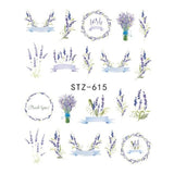 1 Sheet Water Decals Nail Art Stickers  Flowers Cartoon 2017 New Designs Watermark Transfer Red Colorful Manicure SASTZ501-512