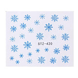 1 Sheet Water Nail Sticker Christmas Design Temporary Tattoos Elk/Snow Flowers/Owl Pattern Transfer Beauty Nail Art TRSTZ429-439