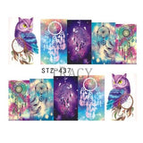 1 Sheet Water Nail Sticker Christmas Design Temporary Tattoos Elk/Snow Flowers/Owl Pattern Transfer Beauty Nail Art TRSTZ429-439