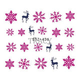 1 Sheet Water Nail Sticker Christmas Design Temporary Tattoos Elk/Snow Flowers/Owl Pattern Transfer Beauty Nail Art TRSTZ429-439