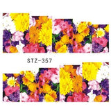 1 Sheet Water Transfer Women Full Cover Sticker Nail Art Decals Nail Art Beauty Purple Rose Decorations Polish Tips TRSTZ369-352