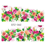 1 Sheet Water Transfer Women Full Cover Sticker Nail Art Decals Nail Art Beauty Purple Rose Decorations Polish Tips TRSTZ369-352