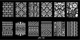 1 x 2018 New Design Nail Template 12*6CM Metal Template Konad Polish Geometry Designs Nail Art Stamp Image Plate Stencil JR01-30