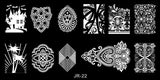 1 x 2018 New Design Nail Template 12*6CM Metal Template Konad Polish Geometry Designs Nail Art Stamp Image Plate Stencil JR01-30