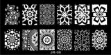 1 x 2018 New Design Nail Template 12*6CM Metal Template Konad Polish Geometry Designs Nail Art Stamp Image Plate Stencil JR01-30