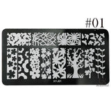 1 x New Designs Lace Mixed Stamping Nail Art Image Plates Stainless Steel Template Polish Manicure Stencil Tools BEXYJ01-16