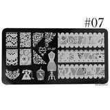 1 x New Designs Lace Mixed Stamping Nail Art Image Plates Stainless Steel Template Polish Manicure Stencil Tools BEXYJ01-16