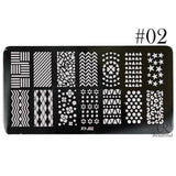 1 x New Designs Lace Mixed Stamping Nail Art Image Plates Stainless Steel Template Polish Manicure Stencil Tools BEXYJ01-16