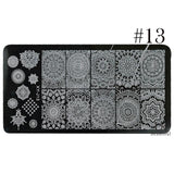 1 x New Designs Lace Mixed Stamping Nail Art Image Plates Stainless Steel Template Polish Manicure Stencil Tools BEXYJ01-16