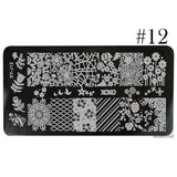 1 x New Designs Lace Mixed Stamping Nail Art Image Plates Stainless Steel Template Polish Manicure Stencil Tools BEXYJ01-16