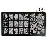 1 x New Designs Lace Mixed Stamping Nail Art Image Plates Stainless Steel Template Polish Manicure Stencil Tools BEXYJ01-16