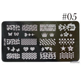 1 x New Designs Lace Mixed Stamping Nail Art Image Plates Stainless Steel Template Polish Manicure Stencil Tools BEXYJ01-16