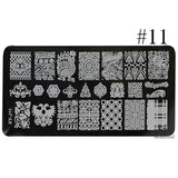 1 x New Designs Lace Mixed Stamping Nail Art Image Plates Stainless Steel Template Polish Manicure Stencil Tools BEXYJ01-16