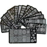 1 x New Designs Lace Mixed Stamping Nail Art Image Plates Stainless Steel Template Polish Manicure Stencil Tools BEXYJ01-16