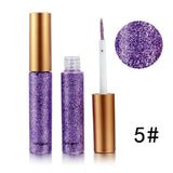 10 Color New Professional Glitter Cosmetics Waterproof Shimmer Pigment Silver Gold Metallic Liquid Glitters Eyeliner Makeup New
