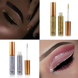 10 Color New Professional Glitter Cosmetics Waterproof Shimmer Pigment Silver Gold Metallic Liquid Glitters Eyeliner Makeup New