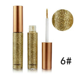 10 Color Professional Glitter Cosmetics Waterproof Shimmer Pigment Silver Gold Metallic Liquid Glitters Eyeliner Makeup D1