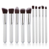 10 Pcs Silver/Golden Makeup Brushes Set pincel maquiagem Cosmetics  maquillaje Makeup Tool Powder Eyeshadow Cosmetic Set