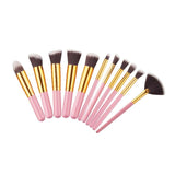 10 Pcs Silver/Golden Makeup Brushes Set pincel maquiagem Cosmetics  maquillaje Makeup Tool Powder Eyeshadow Cosmetic Set