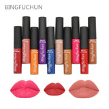 10 colors BRAND Waterproof Matte Liquid Lipstick Moisturizer Smooth Lip Stick Long Lasting Lip Gloss Cosmetic Beauty Makeup balm