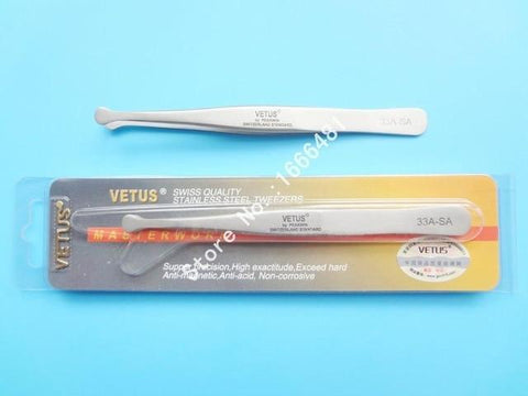 10 pcs/lot  VETUS  Tweezers Anti-static Stainless Steel Tweezers Repairing Maintenance Tools Free Shipping