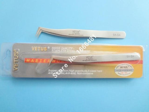 10 pcs/lot  VETUS  Tweezers Anti-static Stainless Steel Tweezers Repairing Maintenance Tools Free Shipping