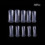 100 Pcs Quick Building Mold Tips Nail Dual Forms Finger Extension Nail Art UV Builder Poly Extension Gel Tools