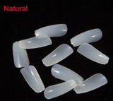 100PCS/Box Ballerina Nails Acrylic False Nails Full Cover Natural/White/Clear Coffin Nail Tips Artificial French Fake Nail Tips