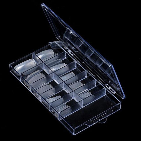 100Pcs Acrylic False Fake Nail Art Fingernail Full Nail Tips Clear Natural Color 10 sizes 3feb7