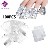 100Pcs Aluminium Foil Remover Wraps with Acetone Nail Art Soak Off Acrylic Gel Nail Polish Removal