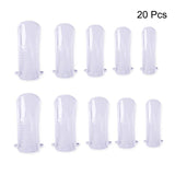 100Pcs Quick Building Poly UV Gel Mold Nail Extension Nail Art UV Builder DIY Gel Tool False Tips Practice Display Transparent