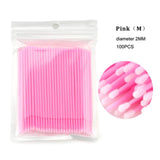 100Pcs/bag Disposable MicroBrush Eyelashes Extension  Individual Lash Removing Swab Micro Brush For Eyelash Extension Tools