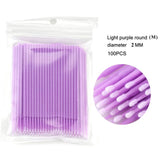 100Pcs/pack Durable Micro Disposable micro brush Individual Lash Removing Tools Swab Micro brushes Eyelash Extension Tools