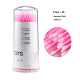 100Pcs/pack Durable Micro Disposable micro brush Individual Lash Removing Tools Swab Micro brushes Eyelash Extension Tools