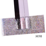 100cm Laser Nail Foil Sticker Holographic Flower Shiny Design Starry Transfer Paper Manicure Nail Art Decorations SAXK98-109