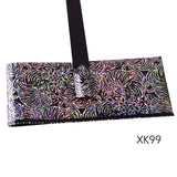 100cm Laser Nail Foil Sticker Holographic Flower Shiny Design Starry Transfer Paper Manicure Nail Art Decorations SAXK98-109