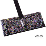 100cm Laser Nail Foil Sticker Holographic Flower Shiny Design Starry Transfer Paper Manicure Nail Art Decorations SAXK98-109