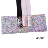 100cm Laser Nail Foil Sticker Holographic Flower Shiny Design Starry Transfer Paper Manicure Nail Art Decorations SAXK98-109