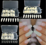 100pcs Ballerina Coffin Nail Tips Artificial False Fake Nails DIY Salon With Box