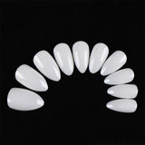 100pcs/Box False Nails Nail Art Tips French Fake NailsTransparent/Natural Flat Shape Manicure  Tips Art With Nail Gel