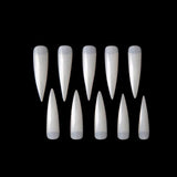 100pcs/Box False Nails Nail Art Tips French Fake NailsTransparent/Natural Flat Shape Manicure  Tips Art With Nail Gel