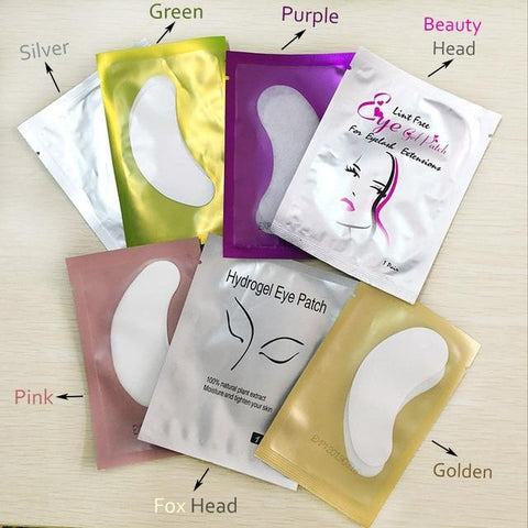 100pcs Disposable Eye Pads Lash Paper Patches Colorful Eyelash Extension Eye Tips Sticker Wraps Make Up Tools Eyelash Pad